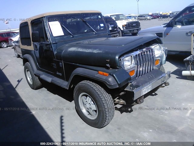 1J4FY29S6RP410416 - 1994 JEEP WRANGLER / YJ SE GREEN photo 1