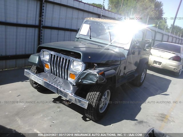 1J4FY29S6RP410416 - 1994 JEEP WRANGLER / YJ SE GREEN photo 2