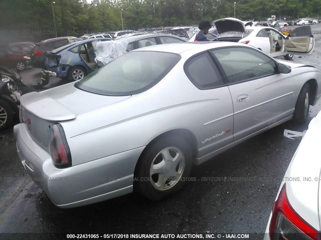 2G1WX12K1Y9380373 - 2000 CHEVROLET MONTE CARLO SS შავი ფოტო 4