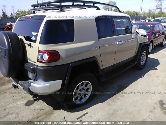 JTEBU4BF8CK121336 - 2012 TOYOTA FJ CRUISER TAN photo 4