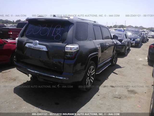 JTEBU5JRXG5305148 - 2016 TOYOTA 4RUNNER SR5 PREM/LTDL/TRAIL/TRD GRAY photo 4