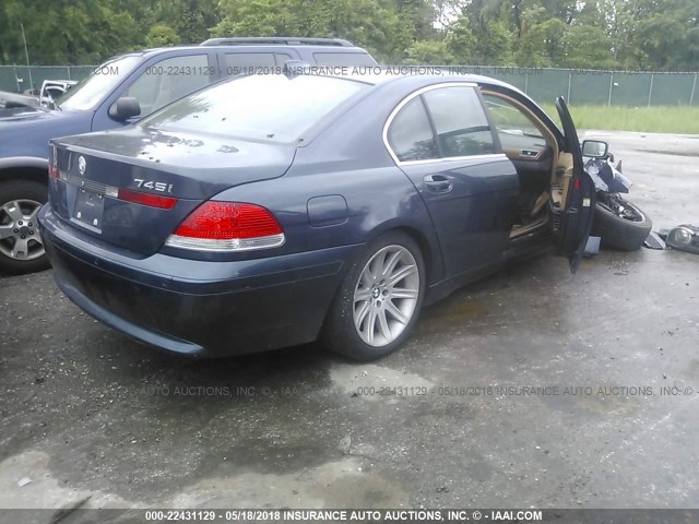 WBAGL63443DP64757 - 2003 BMW 745 I Dark Blue photo 4