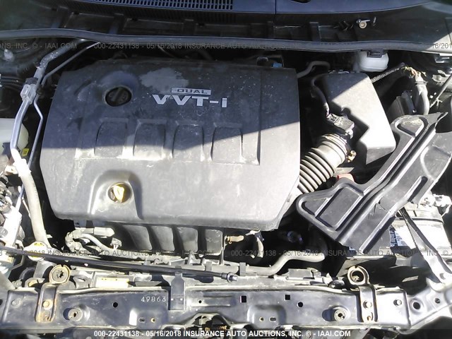 1NXBU4EE6AZ350036 - 2010 TOYOTA COROLLA S/LE/XLE Черный фото 10