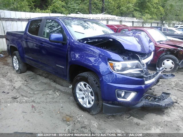 1GCGSCE37G1395618 - 2016 CHEVROLET COLORADO LT BLUE photo 1