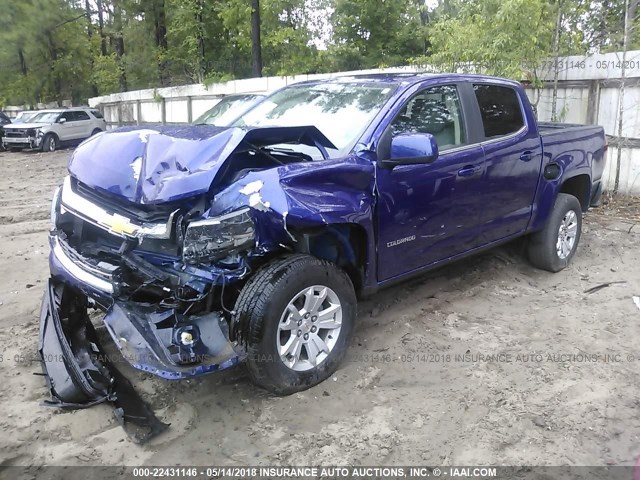 1GCGSCE37G1395618 - 2016 CHEVROLET COLORADO LT BLUE photo 2