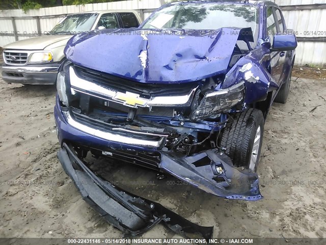 1GCGSCE37G1395618 - 2016 CHEVROLET COLORADO LT BLUE photo 6