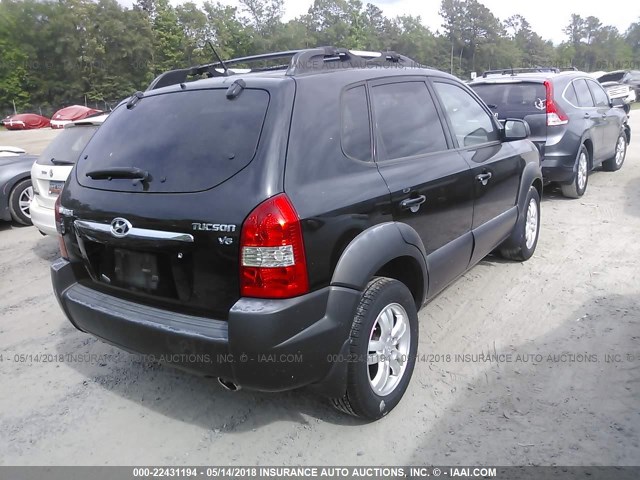 KM8JN12D27U669333 - 2007 HYUNDAI TUCSON SE/LIMITED BLACK photo 4