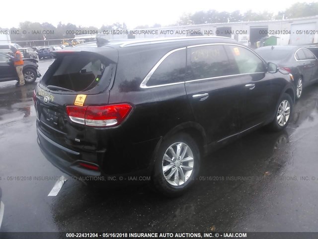 5XYPG4A3XGG017659 - 2016 KIA SORENTO LX/L BLACK photo 4