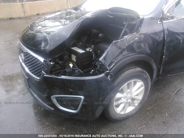 5XYPG4A3XGG017659 - 2016 KIA SORENTO LX/L BLACK photo 6