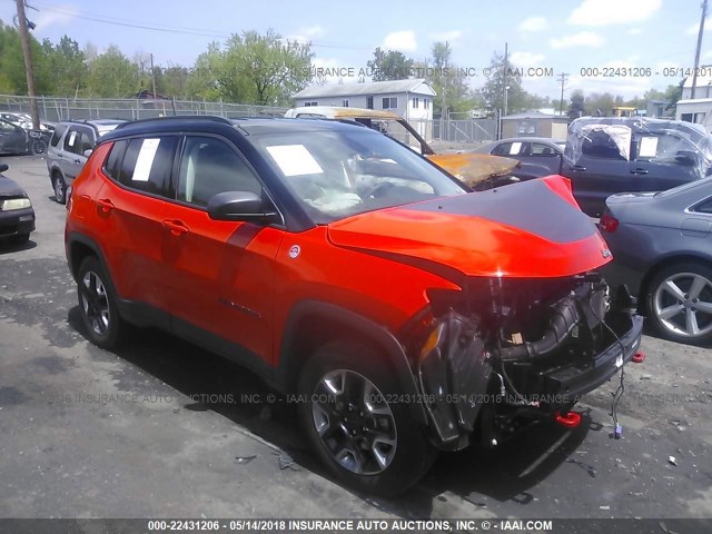 3C4NJDDB2HT640554 - 2017 JEEP COMPASS TRAILHAWK ORANGE photo 1