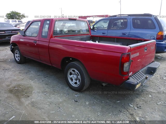 1N6DD26S4YC417185 - 2000 NISSAN FRONTIER KING CAB XE RED photo 3