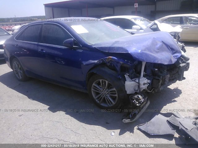 4T1BF1FK2FU910204 - 2015 TOYOTA CAMRY LE/XLE/SE/XSE BLUE photo 1