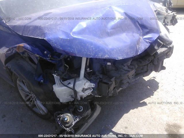 4T1BF1FK2FU910204 - 2015 TOYOTA CAMRY LE/XLE/SE/XSE BLUE photo 6