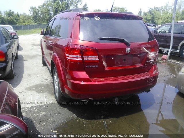 3D4PG5FV3AT179328 - 2010 DODGE JOURNEY SXT BURGUNDY photo 3