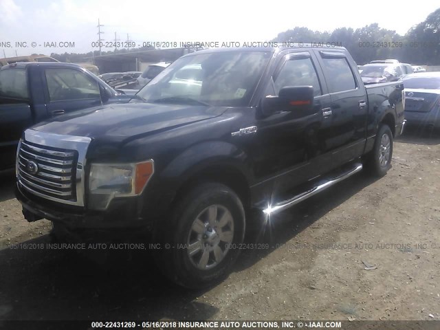 1FTEW1C87AFC68599 - 2010 FORD F150 SUPERCREW BLACK photo 2