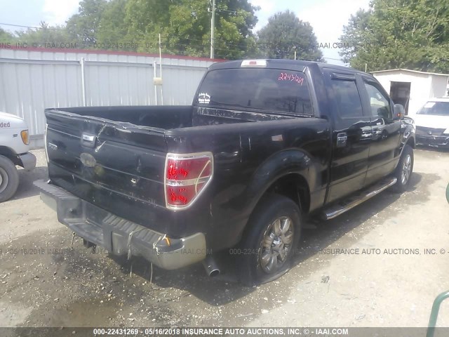 1FTEW1C87AFC68599 - 2010 FORD F150 SUPERCREW BLACK photo 4
