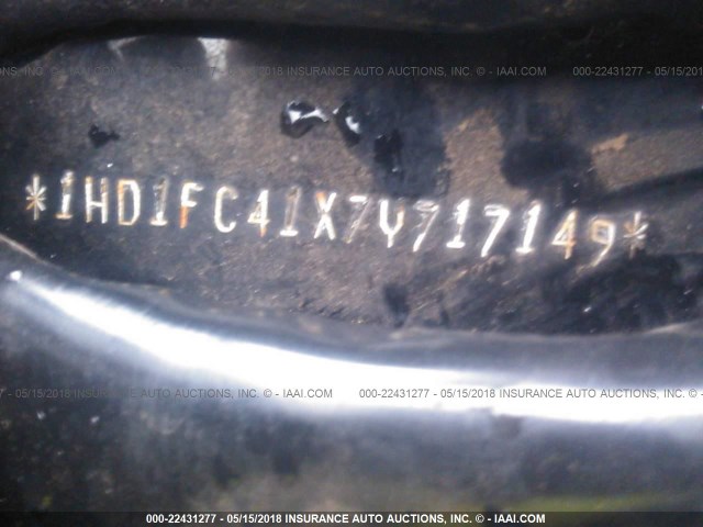 1HD1FC41X7Y717149 - 2007 HARLEY-DAVIDSON FLHTCUI BLACK photo 9