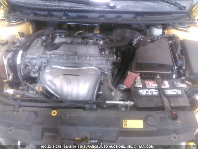 JTKJF5C76C3028793 - 2012 TOYOTA SCION TC 黄色 照片 10