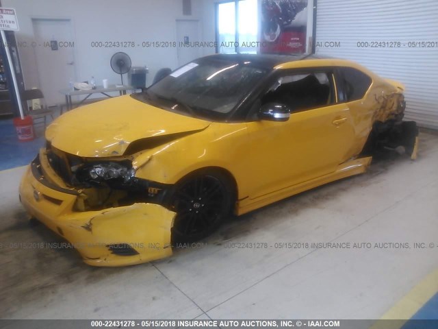 JTKJF5C76C3028793 - 2012 TOYOTA SCION TC 黄色 照片 2