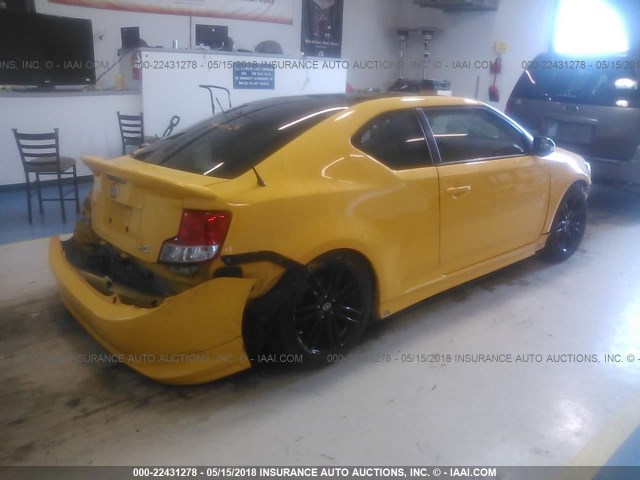JTKJF5C76C3028793 - 2012 TOYOTA SCION TC 黄色 照片 4