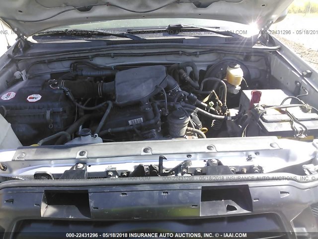 5TETX22NX5Z066205 - 2005 TOYOTA TACOMA ACCESS CAB Արծաթագույն լուսանկար 10