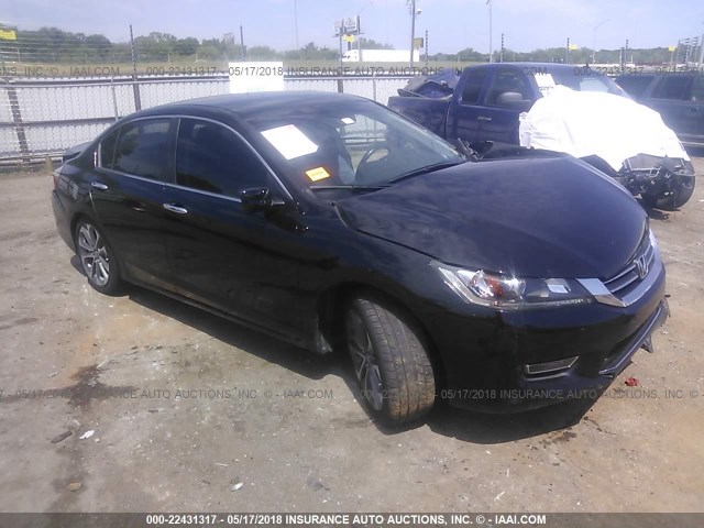 1HGCR2F53DA265949 - 2013 HONDA ACCORD SPORT BLACK photo 1