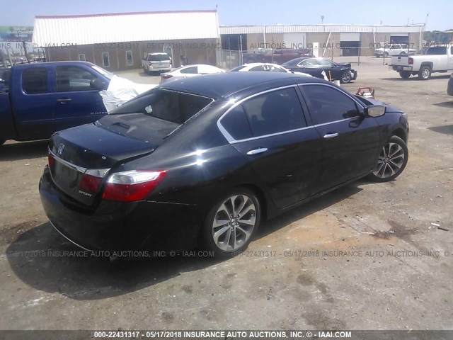 1HGCR2F53DA265949 - 2013 HONDA ACCORD SPORT BLACK photo 4