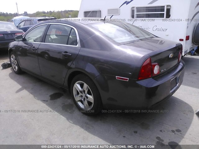 1G1ZB5EB9AF307988 - 2010 CHEVROLET MALIBU LS GRAY photo 3