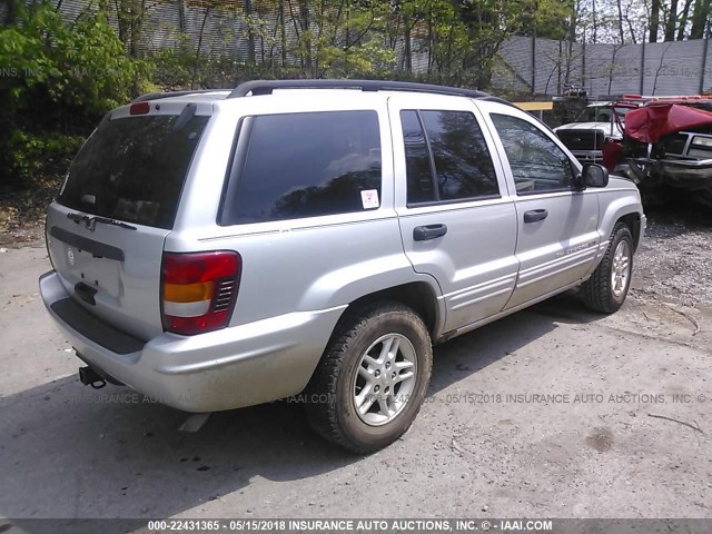 1J4GW48S64C262663 - 2004 JEEP GRAND CHEROKEE LAREDO/COLUMBIA/FREEDOM SILVER photo 4