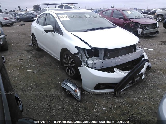 19XFB2F90FE205601 - 2015 HONDA CIVIC EXL WHITE photo 1