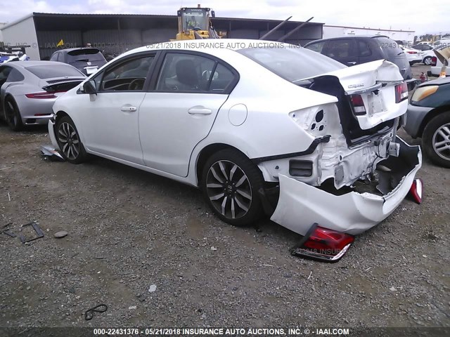 19XFB2F90FE205601 - 2015 HONDA CIVIC EXL WHITE photo 3
