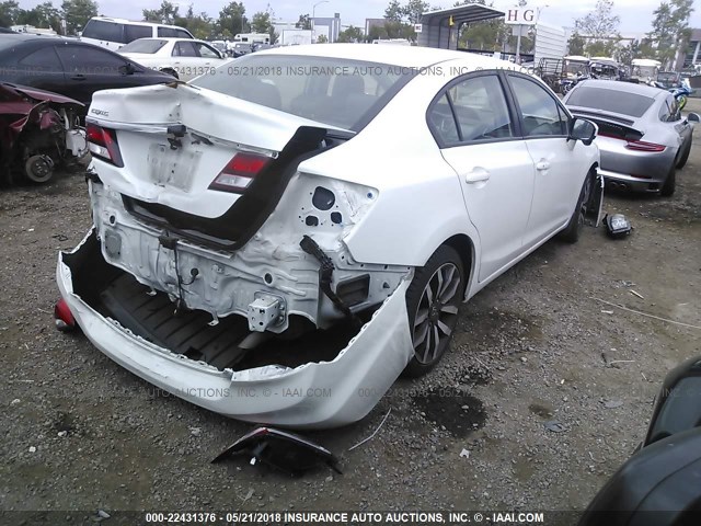 19XFB2F90FE205601 - 2015 HONDA CIVIC EXL WHITE photo 4