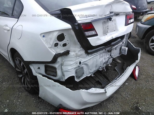 19XFB2F90FE205601 - 2015 HONDA CIVIC EXL WHITE photo 6