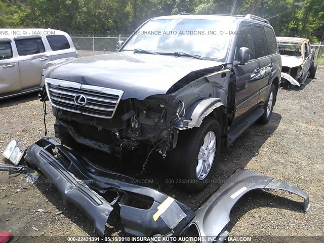 JTJHT00WX54000261 - 2005 LEXUS LX 470 GRAY photo 6