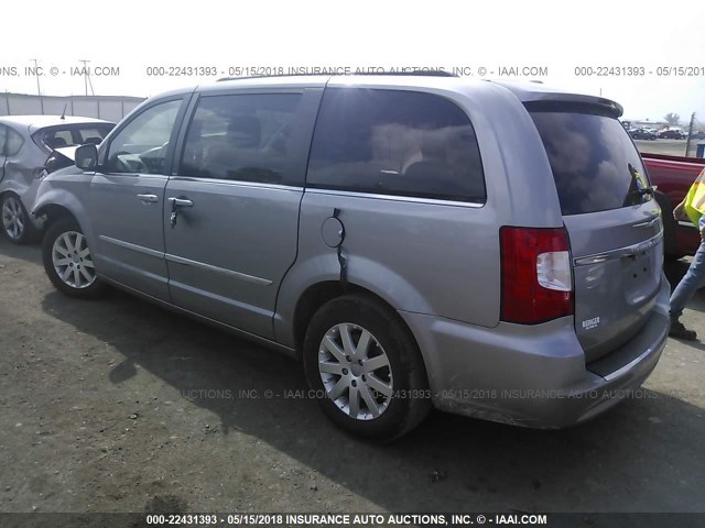 2C4RC1BG3DR692541 - 2013 CHRYSLER TOWN & COUNTRY TOURING SILVER photo 3