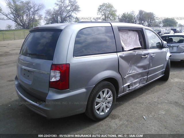 2C4RC1BG3DR692541 - 2013 CHRYSLER TOWN & COUNTRY TOURING SILVER photo 4