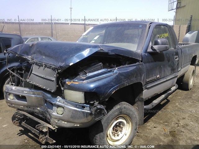 1B7KF23W6YJ161946 - 2000 DODGE RAM 2500 BLUE photo 2