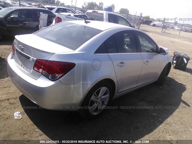 1G1P75SZ7E7438427 - 2014 CHEVROLET CRUZE SILVER photo 4