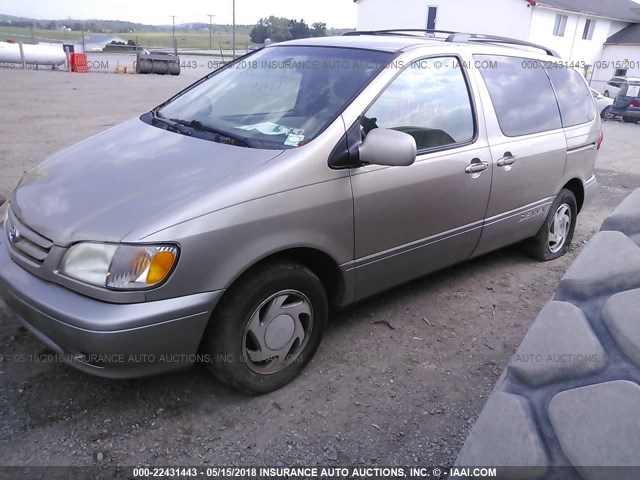 4T3ZF13C23U535428 - 2003 TOYOTA SIENNA LE/XLE TAN photo 2