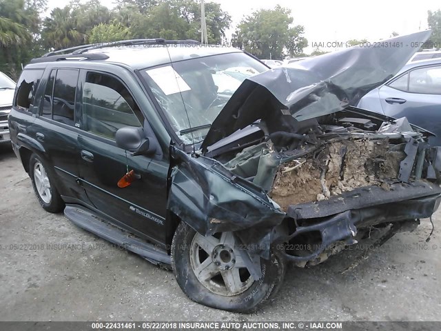 1GNDS13S422515175 - 2002 CHEVROLET TRAILBLAZER  BLACK photo 1