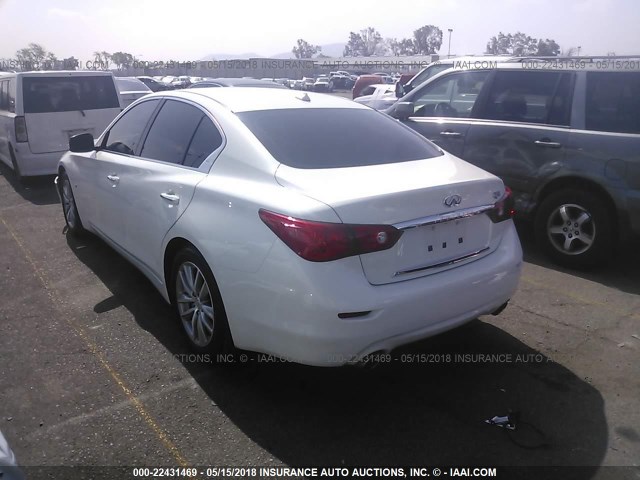 JN1BV7APXFM330182 - 2015 INFINITI Q50 PREMIUM/SPORT WHITE photo 3