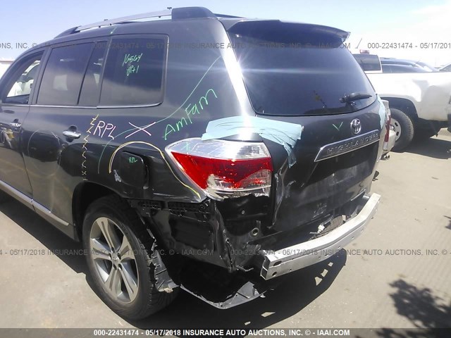 5TDDK3EH6CS159263 - 2012 TOYOTA HIGHLANDER LIMITED GRAY photo 6