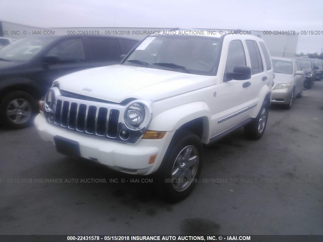 1J4GL58K96W223663 - 2006 JEEP LIBERTY LIMITED WHITE photo 2