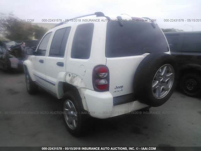 1J4GL58K96W223663 - 2006 JEEP LIBERTY LIMITED WHITE photo 3