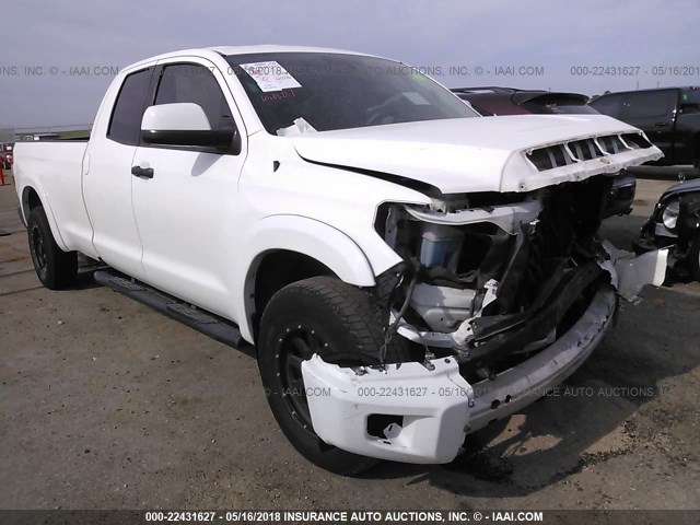 5TFTY5F11EX008268 - 2014 TOYOTA TUNDRA DOUBLE CAB SR/SR5 WHITE photo 1