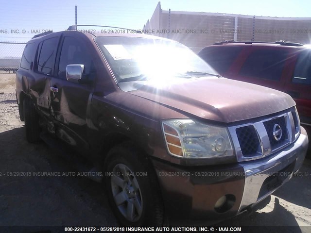 5N1AA08B54N717053 - 2004 NISSAN ARMADA SE/LE BURGUNDY photo 1