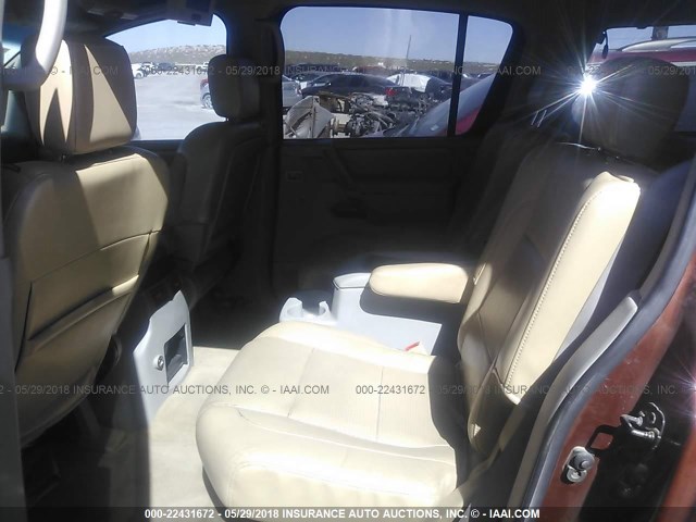 5N1AA08B54N717053 - 2004 NISSAN ARMADA SE/LE BURGUNDY photo 8