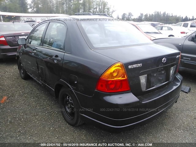 JS2RA61S445203964 - 2004 SUZUKI AERIO S/LX BLACK photo 3