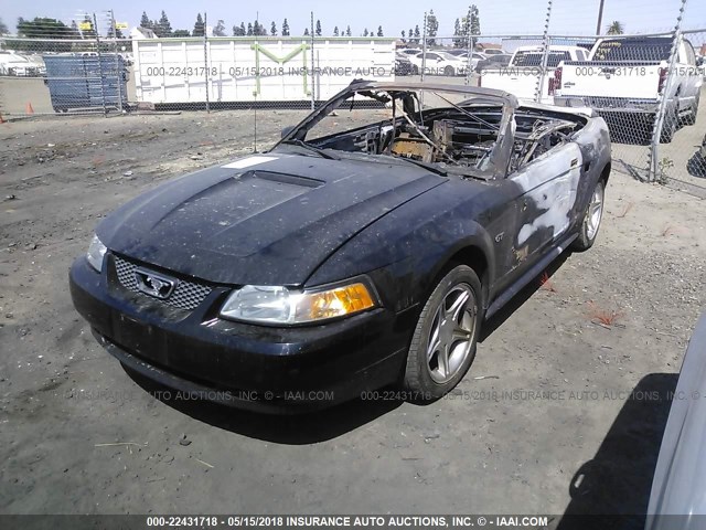 1FAFP45XXYF207934 - 2000 FORD MUSTANG GT BLACK photo 2