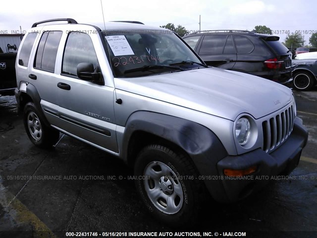 1J4GL48K23W509201 - 2003 JEEP LIBERTY SPORT/FREEDOM ვერცხლისფერი ფოტო 1